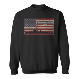 Uss Allen M Sumner Dd692 Destroyer Ship American Flag Gift Sweatshirt | Mazezy