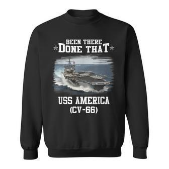 Uss America Cv66 Aircaft Carrier Veterans Day Father Day Sweatshirt | Mazezy