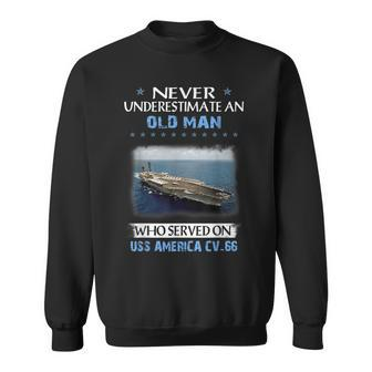 Uss America Cv66 Aircraft Carrier Veterans Day Father Day Sweatshirt | Mazezy