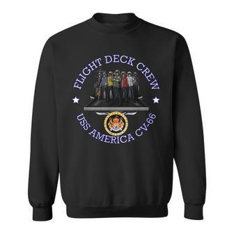 Uss America Cv66 Flight Deck Crew Emblem Sweatshirt | Mazezy