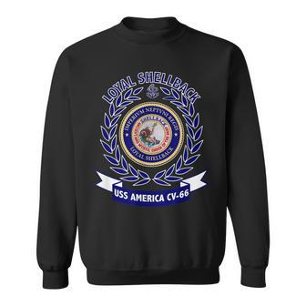 Uss America Cv66 Shellback Sweatshirt | Mazezy