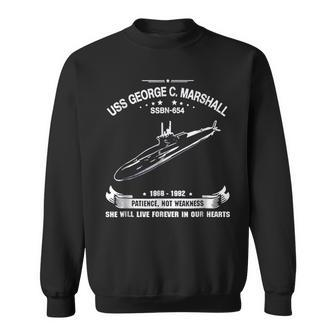 Uss George C Marshall Ssbn 654 Sweatshirt | Mazezy