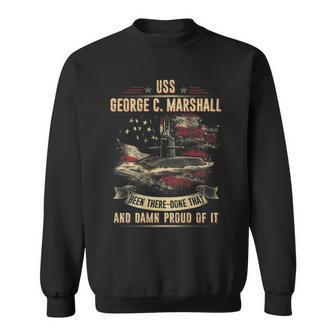 Uss George C Marshall Ssbn654 Sweatshirt | Mazezy