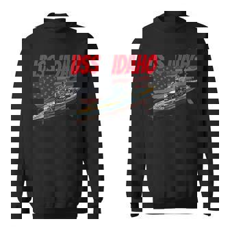 Uss Idaho Bb-42 Ww2 War Veteran Battleship Grandpa Dad Son Sweatshirt - Thegiftio UK