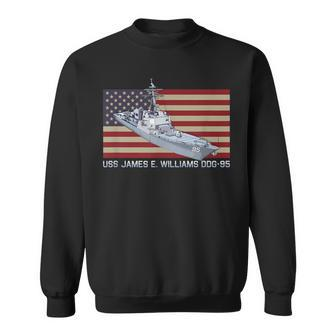 Uss James E Williams Ddg-95 Ship Diagram American Flag Sweatshirt | Mazezy