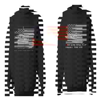 Uss Mahlon S Tisdale Ffg-27 Ship Diagram American Flag Sweatshirt | Mazezy