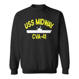 Uss Midway Cva41 Aircraft Carrier Veterans Day Front&Back Sweatshirt | Mazezy