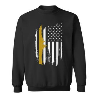 Uss New Jersey Bb62 Battleship American Flag Sweatshirt | Mazezy