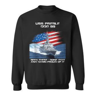 Uss Preble Ddg-88 Destroyer Ship Usa Flag Veteran Father Day Sweatshirt - Thegiftio UK