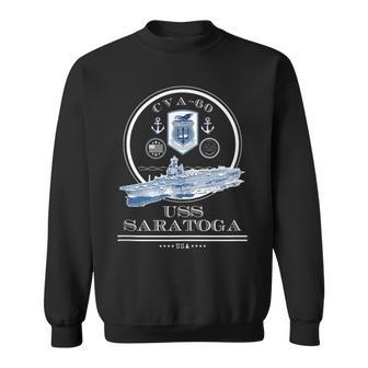 Uss Saratoga Cva-60 Naval Ship Military Aircraft Carrier Sweatshirt - Thegiftio UK