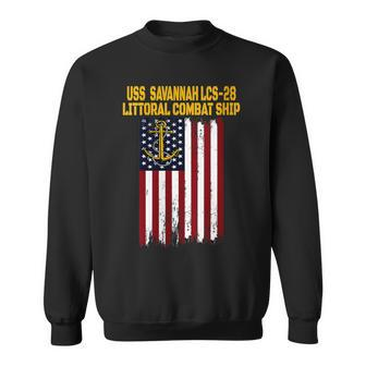Uss Savannah Lcs-28 Littoral Combat Ship Veteran Fathers Day Sweatshirt | Mazezy