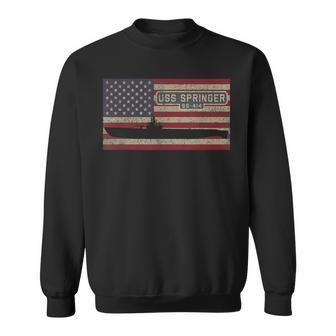 Uss Springer Ss-414 Ww2 Submarine Usa American Flag Sweatshirt | Mazezy