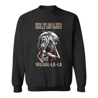 Valhalla-La Deck The Halls With Skulls And Bodies Vintage Sweatshirt - Thegiftio UK