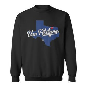 Van Alstyne Texas Tx Map Sweatshirt | Mazezy