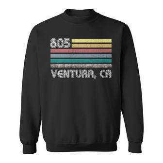Ventura California Area Code 805 Retro Flag Pride Sweatshirt | Mazezy