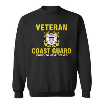 Veteran Us Coast Guard Proud To Have Served Gift Veteran Funny Gifts Sweatshirt | Mazezy