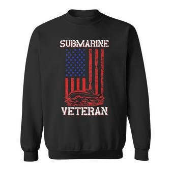 Veteran Vets Submarine Veteran Flag Patriotic Sub Service Submariner Veterans Sweatshirt - Monsterry