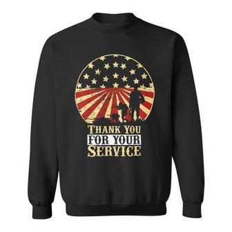 Veteran Vets Thank You For Your Service On Veterans Day Memorial Day T Veterans Sweatshirt - Monsterry
