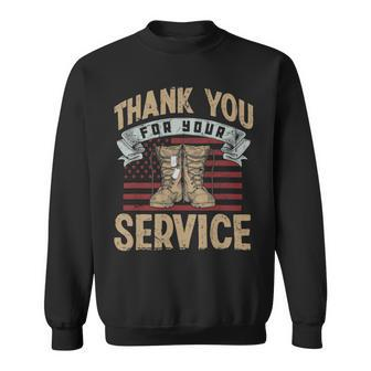 Veteran Vets Thank You For Your Service Veterans Day Veterans Sweatshirt - Monsterry