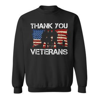 Veteran Vets Thank You Veterans American Flag Combat Boots Veteran Day 2 Veterans Sweatshirt - Monsterry CA