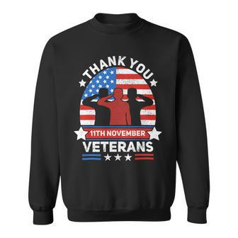 Veteran Vets Thank You Veterans Day Patriotic American Flag Usa Veterans Sweatshirt - Monsterry