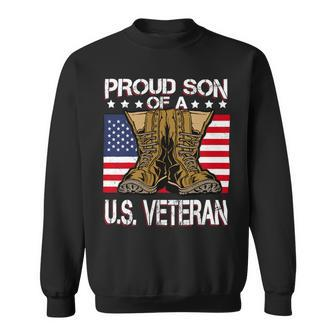 Veteran Vets Us Army Proud Proud Of A Us Army Veteran Flag Men Veterans Sweatshirt - Monsterry CA