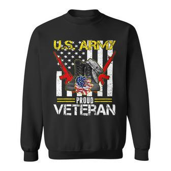 Veteran Vets US Army Proud Veteran With American Flag Gifts Veteran Day Veterans Sweatshirt - Monsterry