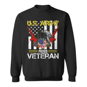 Veteran Vets US Army Proud Veteran With American Flag Gifts Veteran Day Veterans Sweatshirt - Monsterry AU
