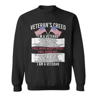 Veterans Creed Patriot Grandpa Chirstian Vietnam War Sweatshirt | Mazezy