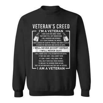 Veterans Creed Patriot War Usa Oath Grandpa Sweatshirt | Mazezy