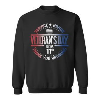 Veterans Day November 11Th Military Thank You Veterans 289 Sweatshirt - Monsterry CA