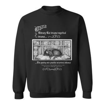 Victorian Library Cat Sweatshirt | Mazezy