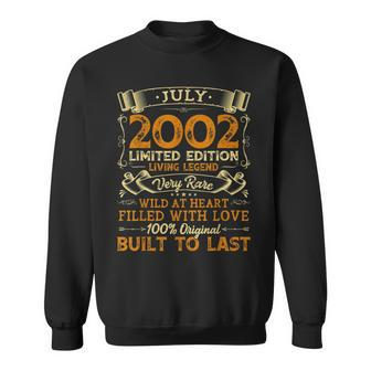 Vintage 18Th Birthday July 2002 18 Years Old Gift Sweatshirt | Mazezy