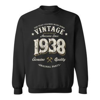 Vintage 85Th Birthday Awesome Since 1938 Legends Sweatshirt | Mazezy