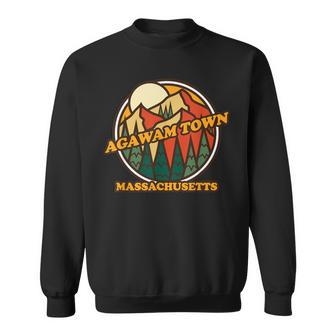 Vintage Agawam Town Massachusetts Mountain Hiking Souvenir Sweatshirt | Mazezy