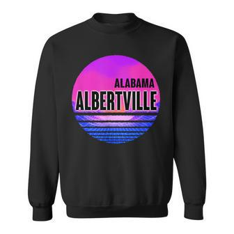 Vintage Albertville Vaporwave Alabama Sweatshirt | Mazezy