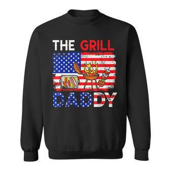 Vintage American Flag The Grill Dad Costume Bbq Grilling Sweatshirt - Seseable