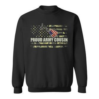 Vintage American Flag Proud Army Cousin Veteran Day Gift 75 Sweatshirt - Monsterry UK