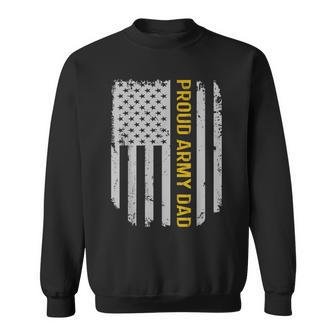 Vintage American Flag Proud Army Dad Fathers Day Gift Sweatshirt | Mazezy