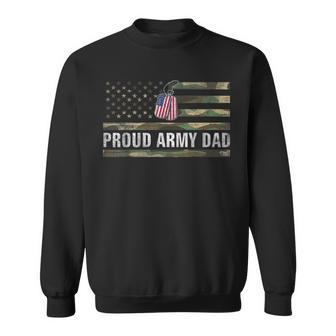 Vintage American Flag Proud Army Dad Veteran Day Gift Sweatshirt | Mazezy