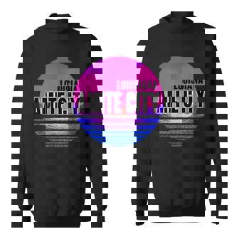 Vintage Amite City Vaporwave Louisiana Sweatshirt | Mazezy