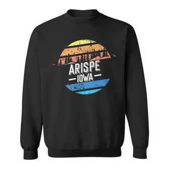 Vintage Arispe Iowa Sunset Souvenir Print Sweatshirt | Mazezy