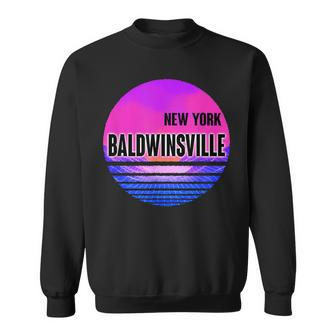 Vintage Baldwinsville Vaporwave New York Sweatshirt | Mazezy CA
