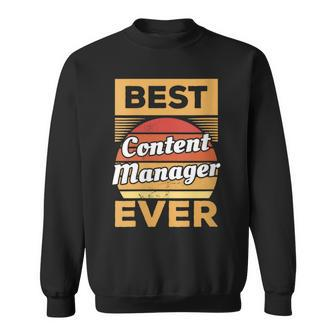 Vintage Best Content Manager Ever Sweatshirt | Mazezy