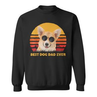 Vintage Best Corgi Dog Dad Ever Puppy Fathers Day Sweatshirt | Mazezy