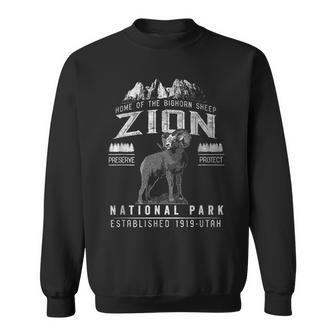 Vintage Bighorn Sheep Zion National Park Sweatshirt | Mazezy