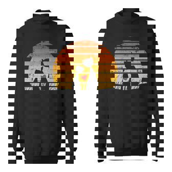 Vintage Black Cats Heart Cat Retro Moon Halloween Moon Funny Gifts Sweatshirt | Mazezy