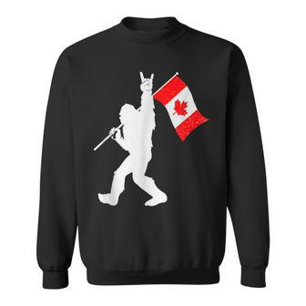 Vintage Canadian Bigfoot And Rock'n Roll Canada Day Sweatshirt - Seseable