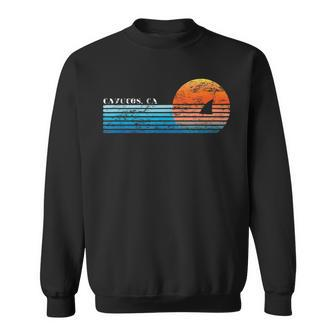 Vintage Cayucos Ca Retro 80S Shark Fin Sunset Sweatshirt | Mazezy