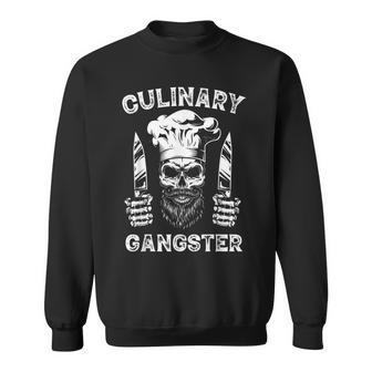 Vintage Cooking Bbq Bearded Culinary Gangster Guru Grilling Sweatshirt | Mazezy
